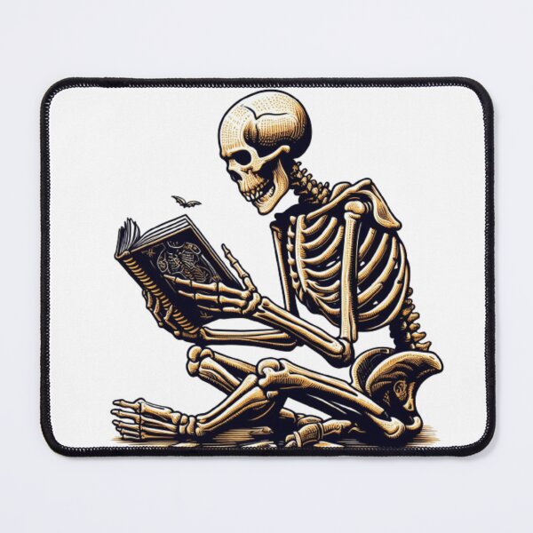 Item preview, Skeleton Reader: A Spooky Scholar with an Appetite for Knowledge designed and sold by HalloweenHQ.