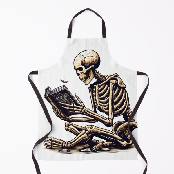 Item preview, Skeleton Reader: A Spooky Scholar with an Appetite for Knowledge designed and sold by HalloweenHQ.