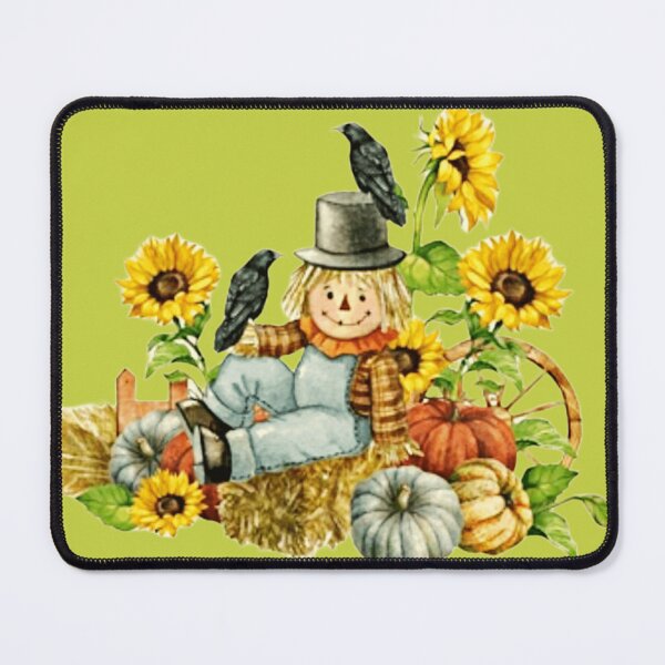 Item preview, Watercolor farmhouse scarecrow designed and sold by Mahe Jabeen.