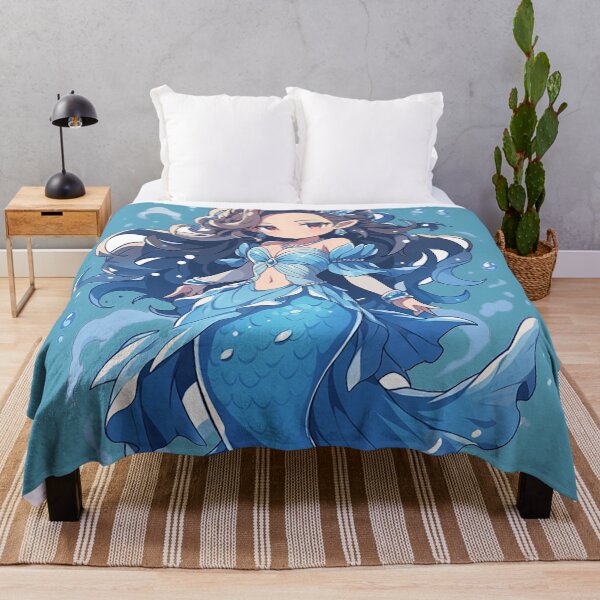 Item preview, Enchanted Siren: Captivating Digital Cartoon Sticker designed and sold by PaintbrushPlace.
