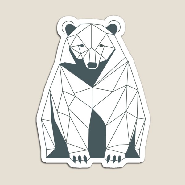 Item preview, Oso geométrico de una línea - amante de los animales designed and sold by Sara-Design2.