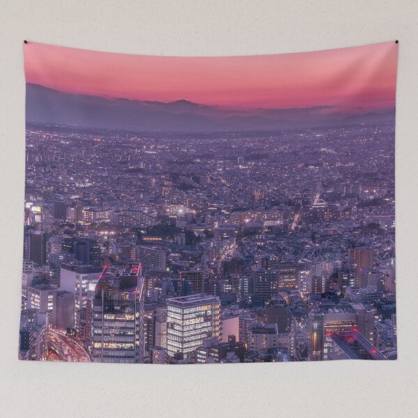 Item preview, Anime Tokyo Cityscape pink sunset vaporwave and citypop cool vibe designed and sold by TokyoLuv.