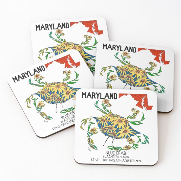 Item preview, Maryland - Blue Crab - Blackeyed Susan - State Symbols designed and sold by Colleen Macomber.