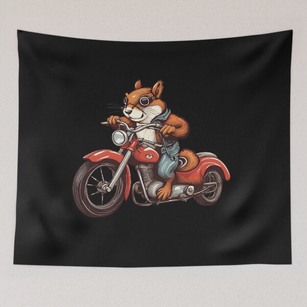 Item preview, moto squirrel designed and sold by SabatStudio.
