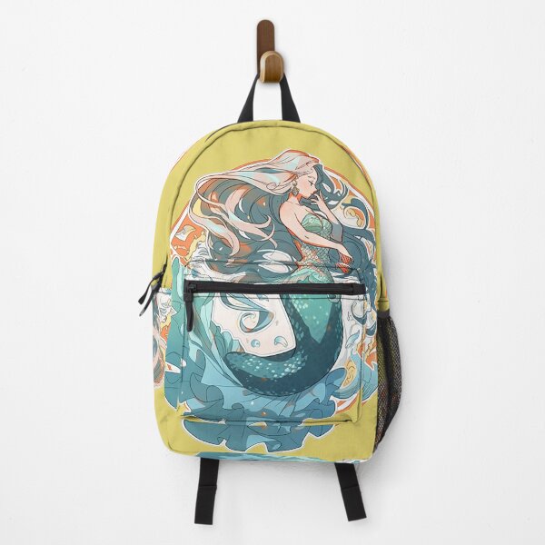 Item preview, Oceanic Elegance: Graceful Siren Digital Cartoon Sticker designed and sold by PaintbrushPlace.