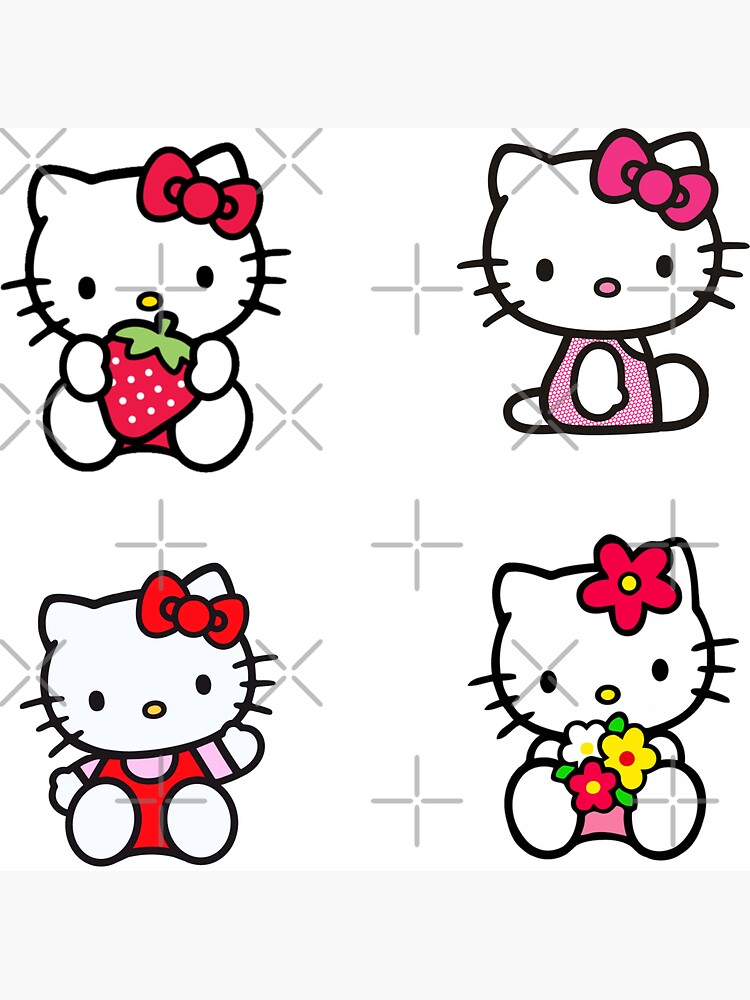 Imán for Sale con la obra «Lindo conjunto de pegatinas de Hello Kitty» de  PsychedVision