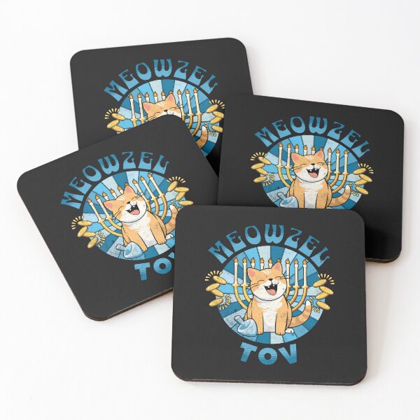 Item preview, Retro Meowzel Tov Cat Hanukah designed and sold by HolidayBug.