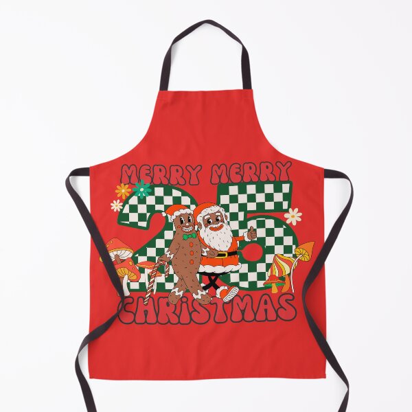 Item preview, Retro Santa and gingerbread man on 25th December designed and sold by VieBelieve.