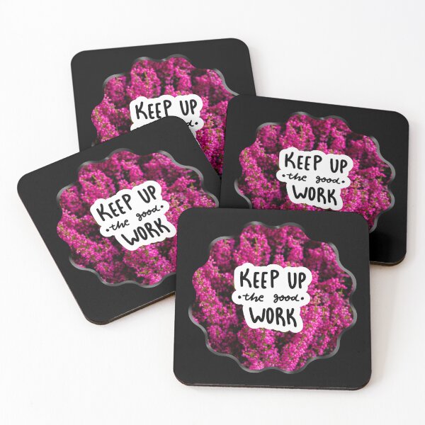 Item preview, Keep Up The Good Work - Purple Floral, Encouraging designed and sold by AliceSLee.