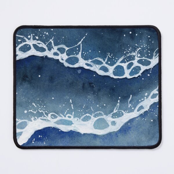 Item preview, Blue Ocean Waves from Above - Watercolour Painting designed and sold by Pattokarts.