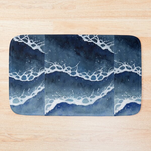 Item preview, Blue Ocean Waves from Above - Watercolour Painting designed and sold by Pattokarts.
