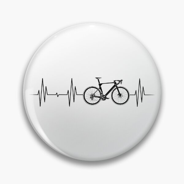 Item preview, Heartbeat symbol road bike gravel bicycle tour icon graphic ecg designed and sold by AndreMi.