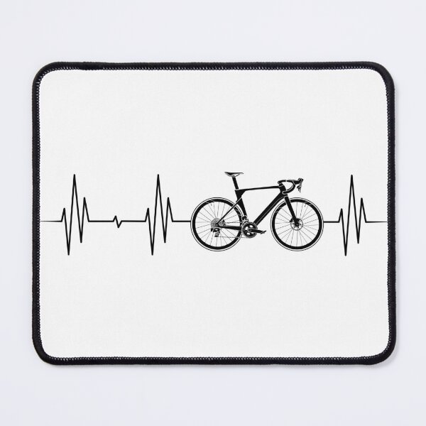 Item preview, Heartbeat symbol road bike gravel bicycle tour icon graphic ecg designed and sold by AndreMi.