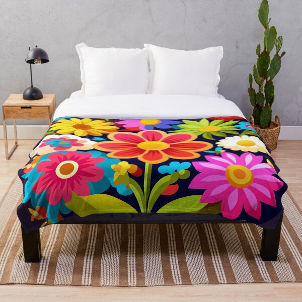 Artikelvorschau, Bunte Retro-Blumen entworfen und verkauft von OtterFactory.