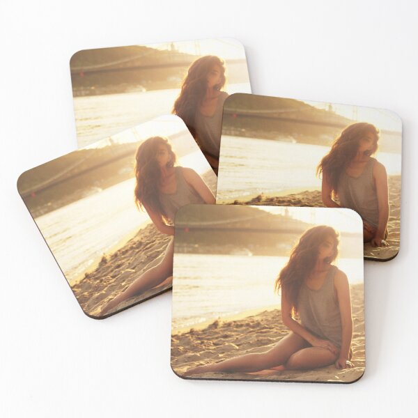 Item preview, There's a gorgeous woman sitting on a sandy beach designed and sold by KAPLINSKIY-ART.