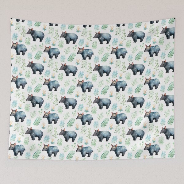 Item preview, Tapir Whispers: Adorable Line Illustration Art Print designed and sold by qoodesignstudio.