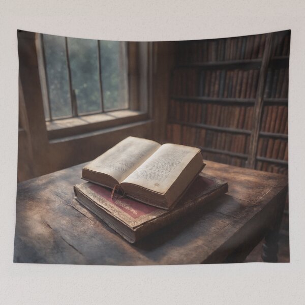 Item preview, An old ancient book in abandoned library designed and sold by twisted-dot.