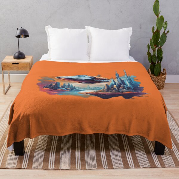 Item preview, Space Journey above a Futuristic City designed and sold by ArtVibeInk.