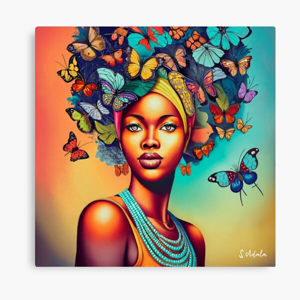 African Lady Butterflies Two Canvas Print
