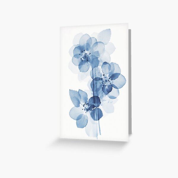 Item preview, Hydrangea flower cyanotype designed and sold by Metapaleta.