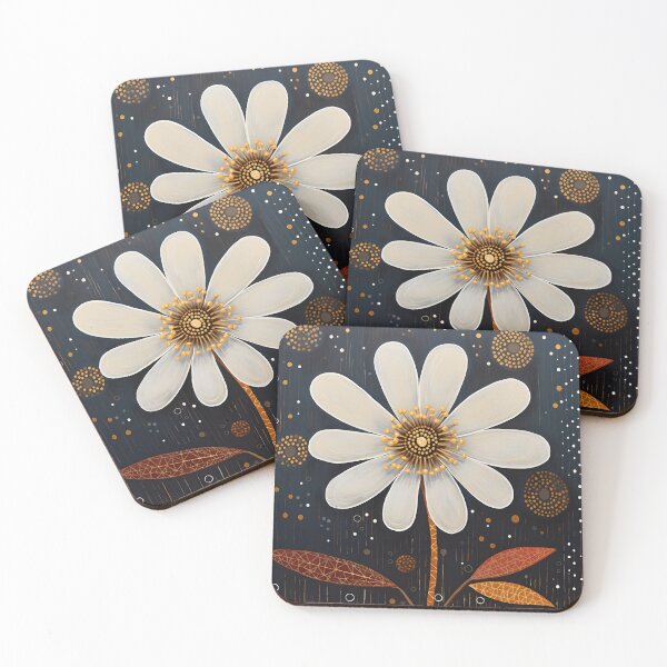 Item preview, stunning detailed flower with dots art print designed and sold by dcrc.