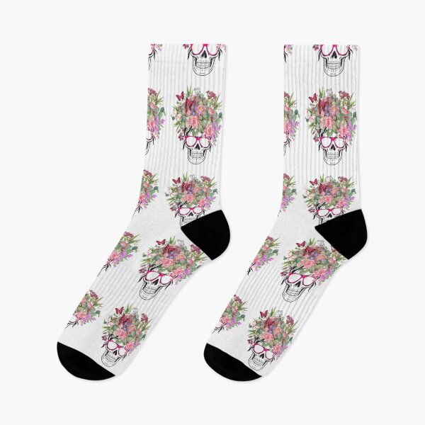 Item preview, Flowery mind of lady skull designed and sold by InverseArt.