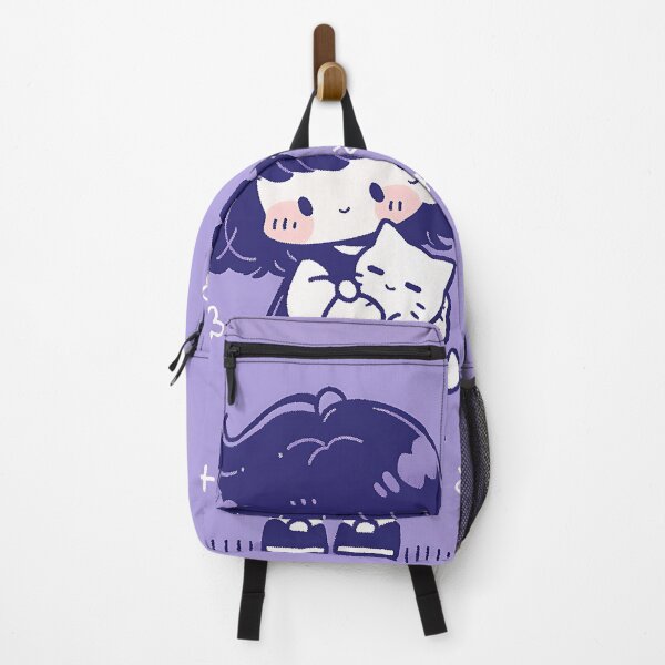 Item preview, Enchanting Purple: Girl and Cat designed and sold by Cat-Wave-Dream.