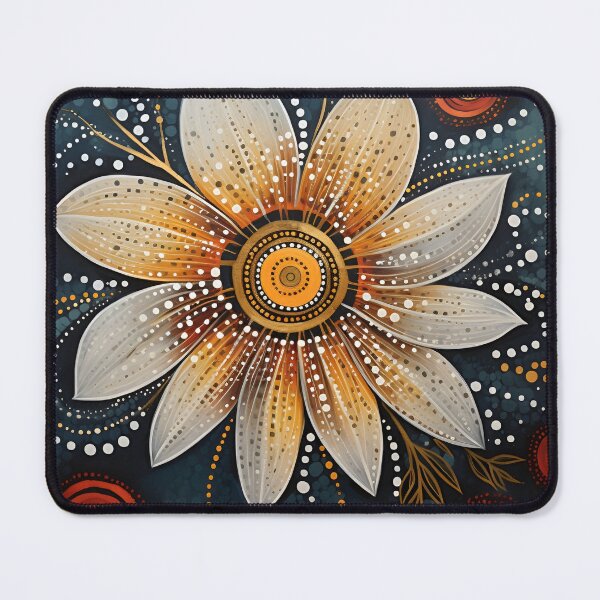 Item preview, stunning detailed flower with dots art print designed and sold by dcrc.
