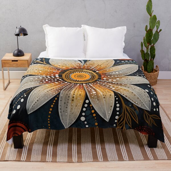 Item preview, stunning detailed flower with dots art print designed and sold by dcrc.