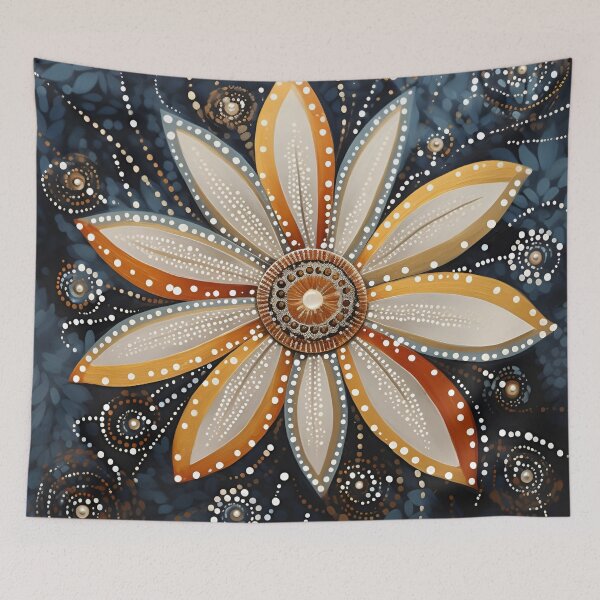 Item preview, stunning detailed flower with dots art print designed and sold by dcrc.
