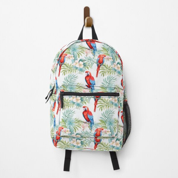 Item preview, Tropical Delight: Cute Macaw in Summer Art Print designed and sold by qoodesignstudio.