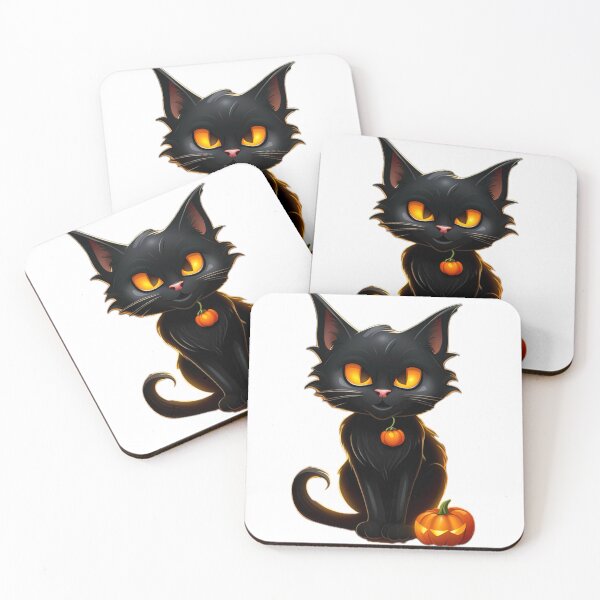 Item preview, Cute Halloween black cat designed and sold by KorArtStudio.