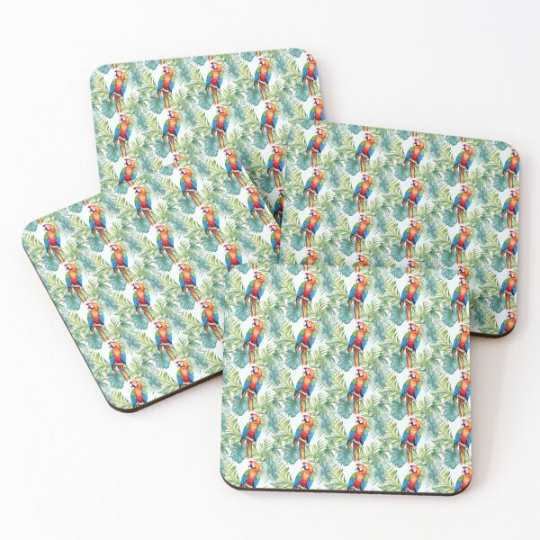 Item preview, Sun-kissed Serenade: Cute Macaw in Summer Art Print designed and sold by qoodesignstudio.