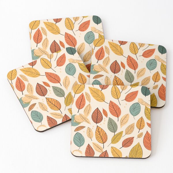 Item preview, Retro cute autumn fall leaf seamless pattern designed and sold by OliveAndSnow.