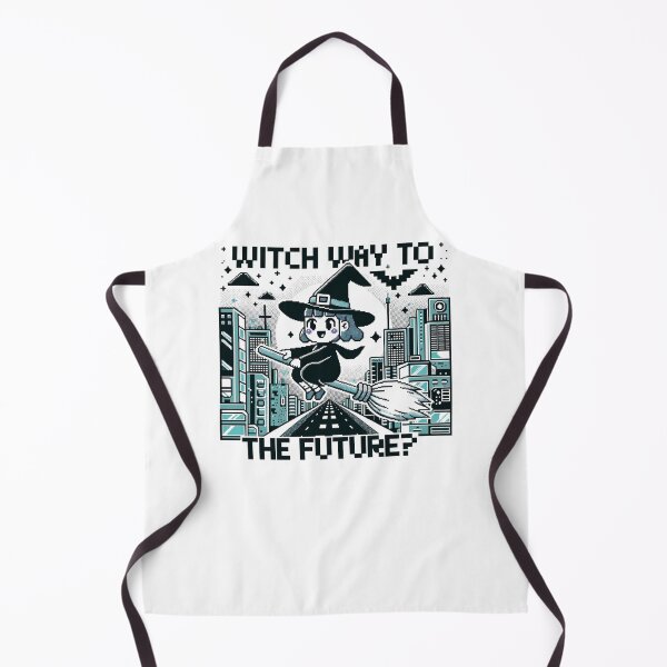 Item preview, Witch Way to the Future - Pixelated Witch on a Broomstick designed and sold by PixelPunkster.
