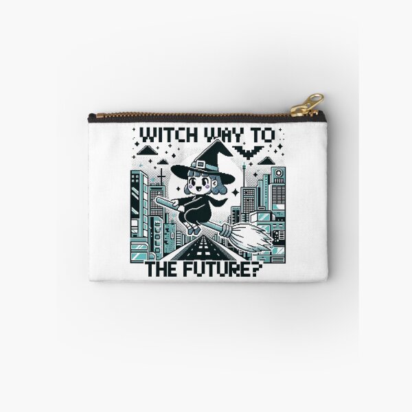 Item preview, Witch Way to the Future - Pixelated Witch on a Broomstick designed and sold by PixelPunkster.