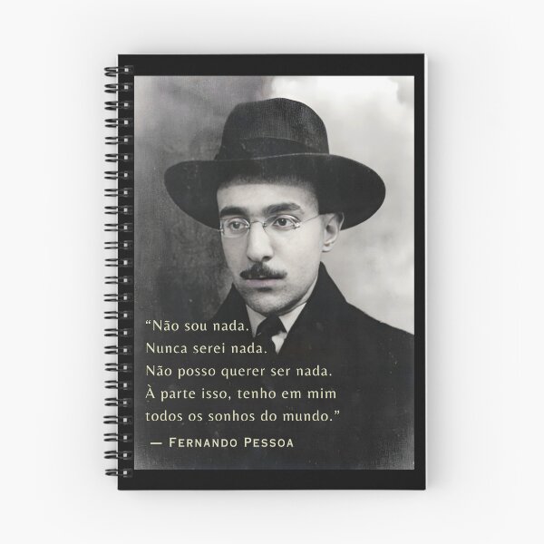 Item preview, Fernando Pessoa quote: Não sou nada. Nunca serei nada. Não posso querer ser nada. À parte isso, tenho em mim todos os sonhos do mundo. designed and sold by artbleed.