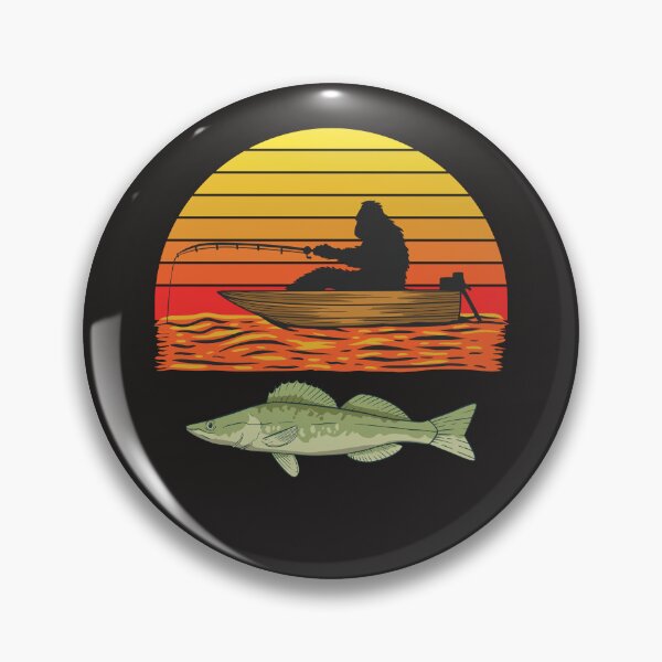 Item preview, Vintage Northern Pike Fishing Bigfoot Hunting Fishermen designed and sold by MrEddie10.