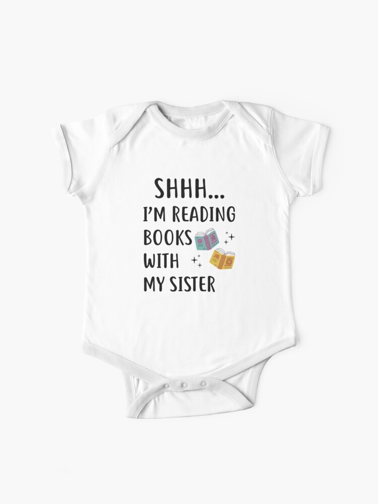 I'm Reading Books With Sister / Pregnant Bookish Mother Aesthetic Gifts  Kindle Readers for Bookworm Children Merch in Rainbow Colors Tbr Ya  Literature Baby One-Piece for Sale by Latinoladas