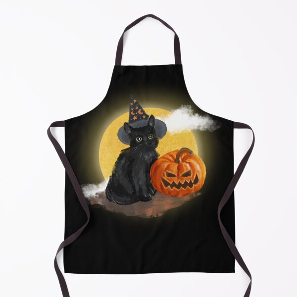 Artikelvorschau, Vollmondnacht der schwarzen Katze und des Kürbises auf Halloween-T-Shirts entworfen und verkauft von LittleBears1984.