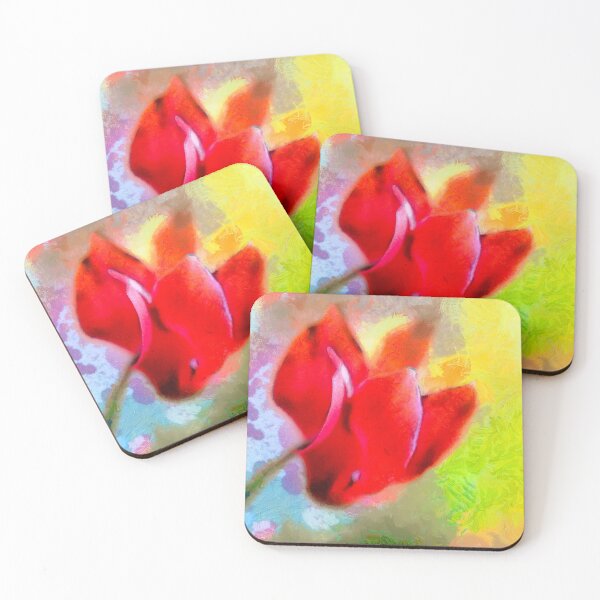 Item preview, Cyclamen in Red  designed and sold by FOLK ART FUSION by heidiannemorris.