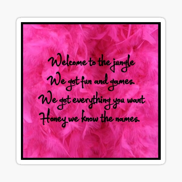 Guns N Roses Welcome To The Jungle Lyrics Quotes Paper Print