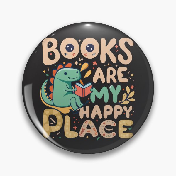 Item preview, Funny Dinosaur reading Books are my happy place for Book lovers, Book aesthetics designed and sold by OlivedesignsIN.
