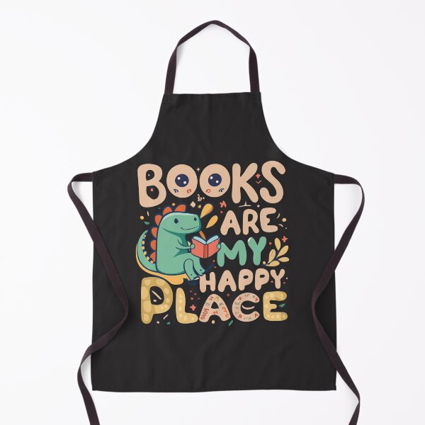Item preview, Funny Dinosaur reading Books are my happy place for Book lovers, Book aesthetics designed and sold by OlivedesignsIN.