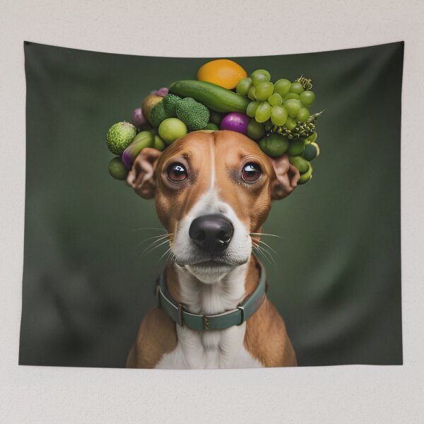 Item preview, Dog with Vegetables designed and sold by carolablanco.