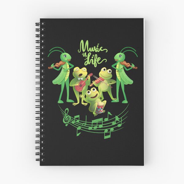 Item preview, Music is Life, Grasshoppers and Frogs Playing Music, Animal Music Band designed and sold by Urban-Celt.