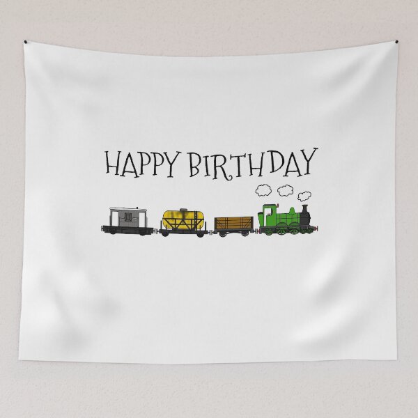 Item preview, Steam Train Happy Birthday Rail Enthusiast designed and sold by doodlerob.