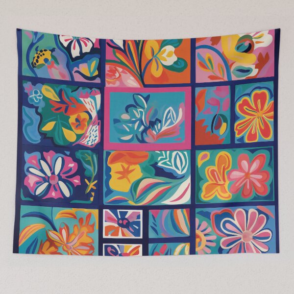 Item preview, Vibrant Mosaic of Nature: A Colorful Floral Collage designed and sold by 21 Tulips.