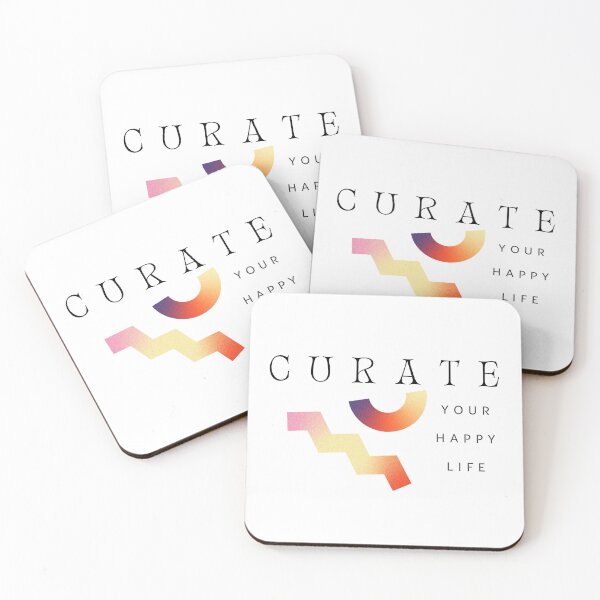 Item preview, Curate your happy life - good vibes - positive mantra designed and sold by smooshfaceutd.