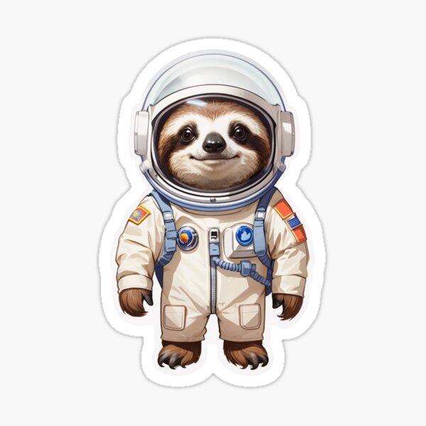 Astronaut Slothster Sticker
